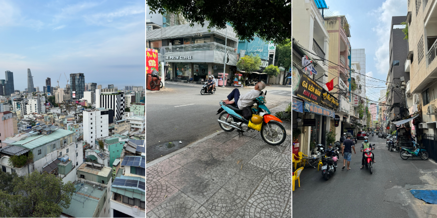 Liikutaan läpi vilkkaan kaupungin