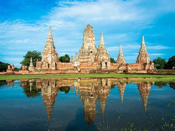 Wat Chaiwattanaramin temppeli Ayutthayassa, Thaimaa.