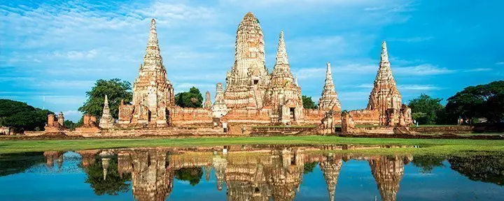 Wat Chaiwattanaramin temppeli Ayutthayassa, Thaimaa.